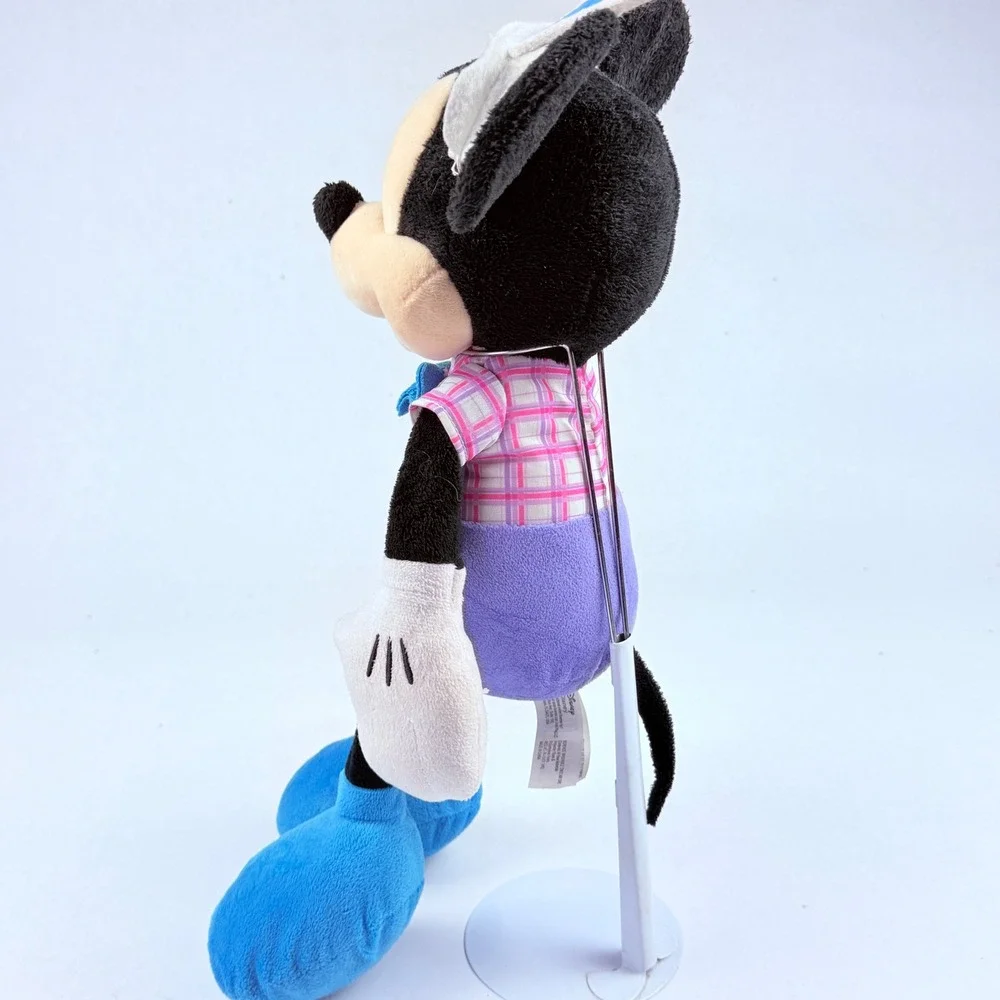 Disney Mickey Mouse‎ Easter Bunny Plush Plaid Shirt Blue Bow Purple Shorts 24 in